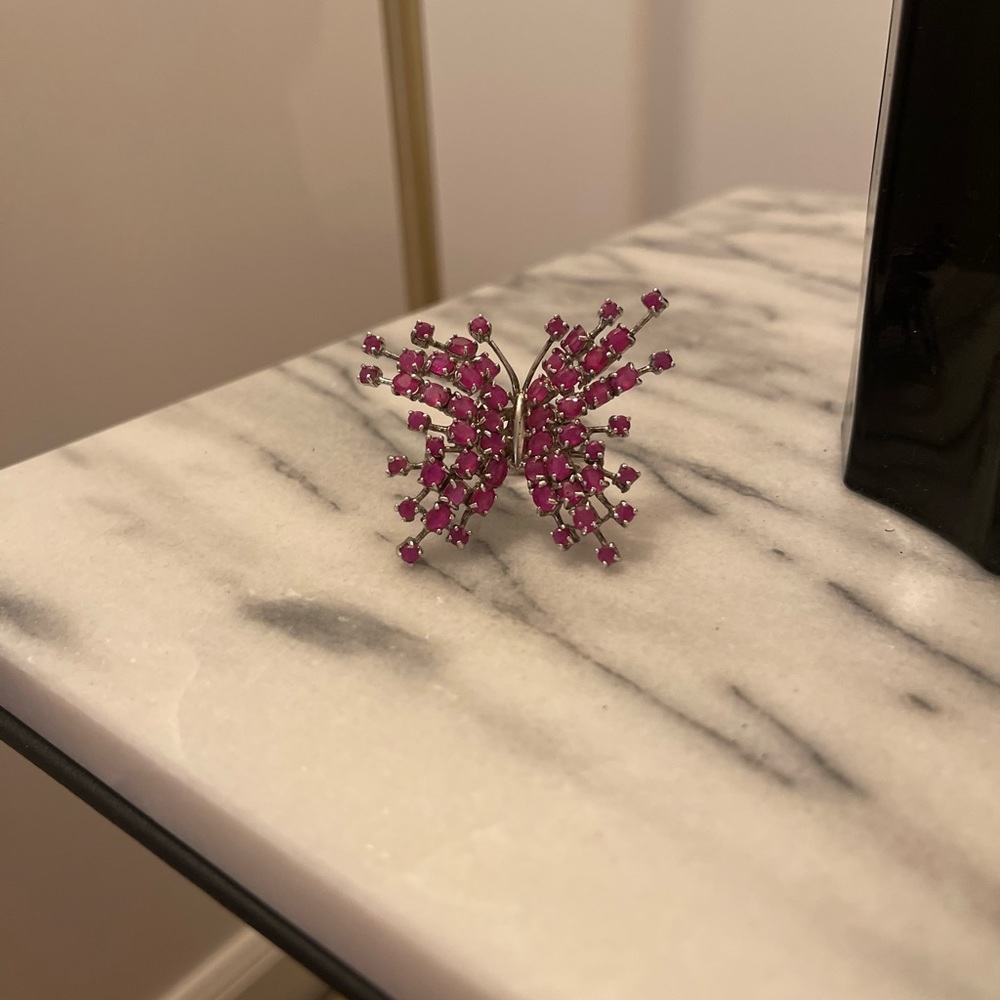 Ruby Butterfly Ring - image 5